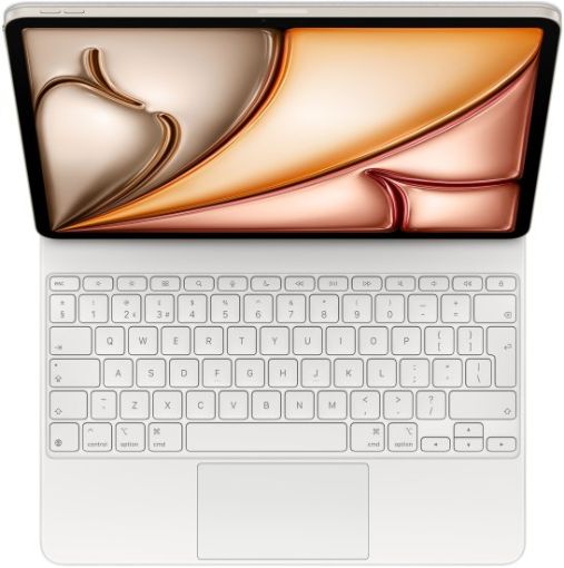 תמונה של מקלדת מקורית Apple Magic Keyboard בעברית ל- MDFW4HB/A iPad Air 13-inch (M3/M2) – צבע לבן